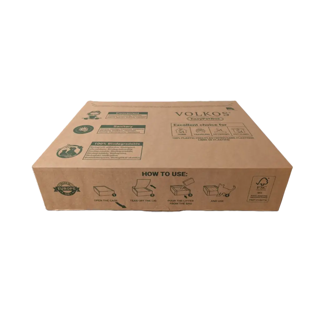 EasyPetBox home and travel kit with Clumping corn litter